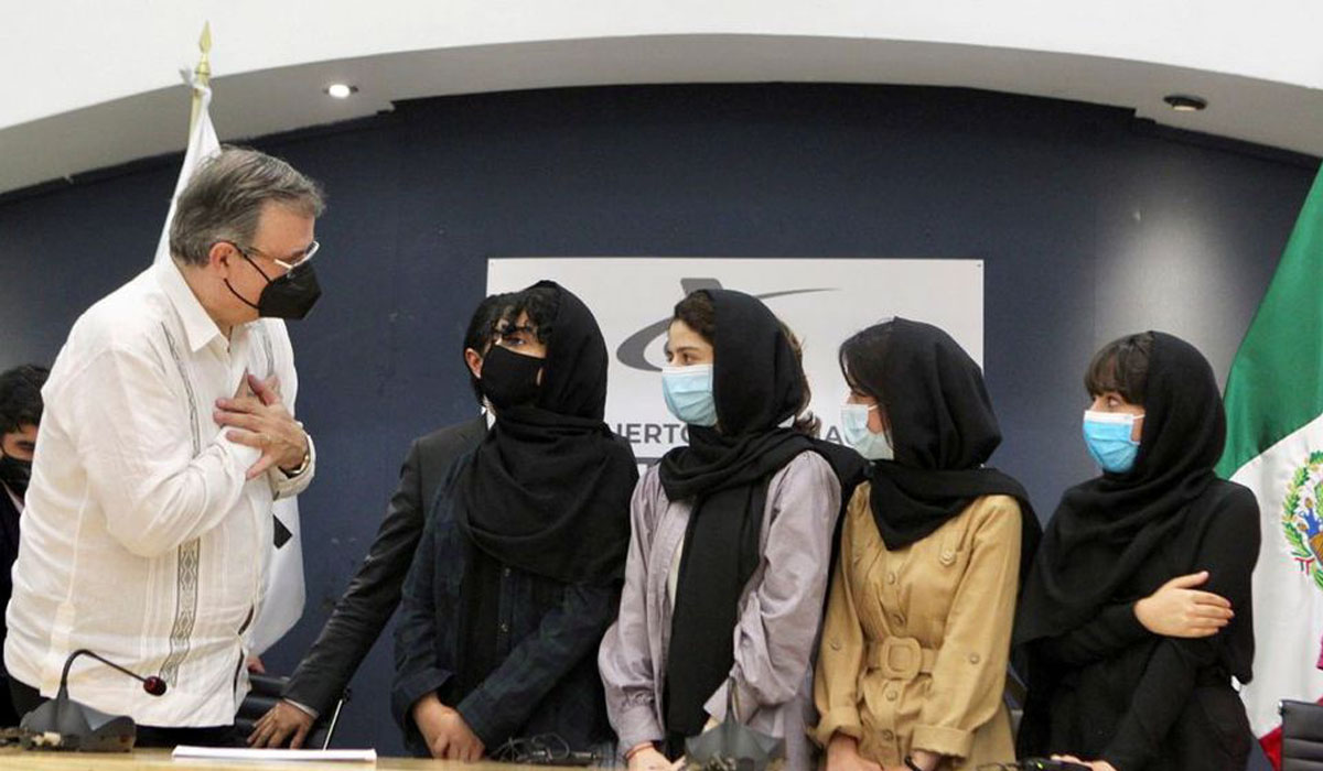 Afghan all-girl robotics team members land in Mexico